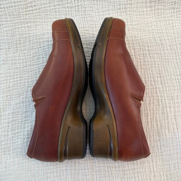 Keen Mora Button Slip On Size 7.5 Brown Leather Wedge Loafer Clog Slip On - Picture 4 of 10